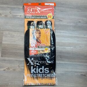 X-Pression Kids Pre-Stretched Braid - Black